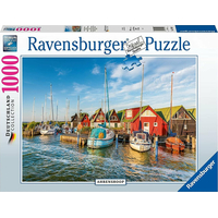 RAVENSBURGER Puzzle Barevný přístav v Německu 1000 dílků