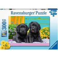 RAVENSBURGER Puzzle Černí labradoři XXL 300 dílků