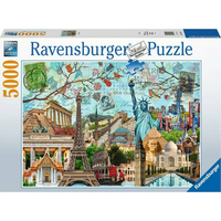 RAVENSBURGER Puzzle Velkoměsta - koláž 5000 dílků