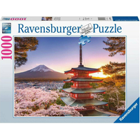 RAVENSBURGER Puzzle Rozkvetlé třešně v Japonsku 1000 dílků