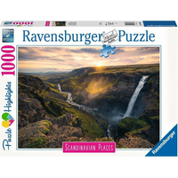 RAVENSBURGER Puzzle Vodopád Haifoss, Island 1000 dílků