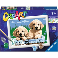 RAVENSBURGER CreArt Malování podle čísel: Roztomilá štěňata 18x13cm