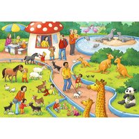 RAVENSBURGER Puzzle Den v zoo 2x24 dílků