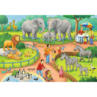 RAVENSBURGER Puzzle Den v zoo 2x24 dílků