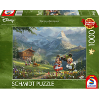 SCHMIDT Puzzle Mickey & Minnie v Alpách 1000 dílků