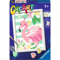 RAVENSBURGER CreArt Malování podle čísel: Růžový plameňák 13x18cm