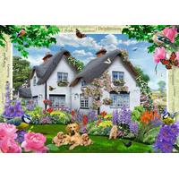 RAVENSBURGER Puzzle Domek se stračkou (Delphinium Cottage) 1000 dílků