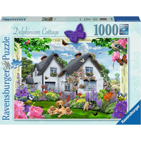 RAVENSBURGER Puzzle Domek se stračkou (Delphinium Cottage) 1000 dílků