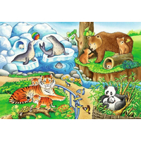 RAVENSBURGER Puzzle Zvířátka v zoo 2x12 dílků