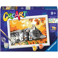 RAVENSBURGER CreArt Malování podle čísel: Podzimní koťata 18x13cm