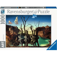 RAVENSBURGER Puzzle Art Collection: Labutě odrážející se ve vodě jako sloni 1000 dílků