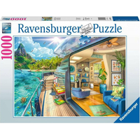 RAVENSBURGER Puzzle Ubytování na tropickém ostrově 1000 dílků