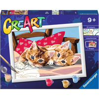 RAVENSBURGER CreArt Malování podle čísel: Dvě mazlivá koťata 24x18cm