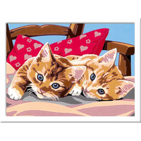 RAVENSBURGER CreArt Malování podle čísel: Dvě mazlivá koťata 24x18cm