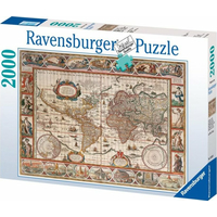 RAVENSBURGER Puzzle Mapa světa r. 1650, 2000 dílků