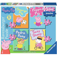 RAVENSBURGER Moje první puzzle Prasátko Peppa 4v1 (2,3,4,5 dílků)