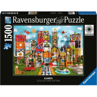 RAVENSBURGER Puzzle Eames: Domeček z karet Fantazie 1500 dílků