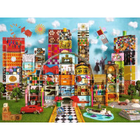 RAVENSBURGER Puzzle Eames: Domeček z karet Fantazie 1500 dílků