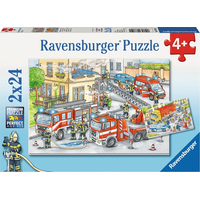 RAVENSBURGER Puzzle Hrdinové v akci 2x24 dílků