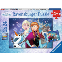 RAVENSBURGER Puzzle Ledové království: Světla severu 2x24 dílků