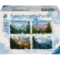 RAVENSBURGER Puzzle Neuschwanstein ve čtyřech ročních obdobích 18000 dílků