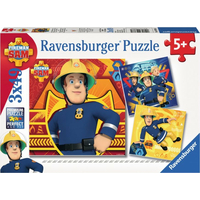 RAVENSBURGER Puzzle Požárník Sam v nebezpečí 3x49 dílků