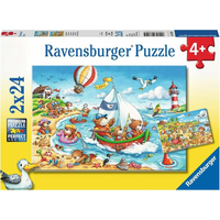 RAVENSBURGER Puzzle Prázdniny u moře 2x24 dílků