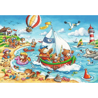 RAVENSBURGER Puzzle Prázdniny u moře 2x24 dílků