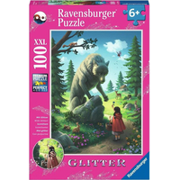 RAVENSBURGER Třpytivé puzzle Karkulka a vlk XXL 100 dílků