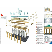 RAVENSBURGER 3D puzzle Braniborská brána, Berlín 324 dílků
