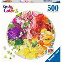 RAVENSBURGER Kulaté puzzle Kruh barev: Ovoce a zelenina 500 dílků
