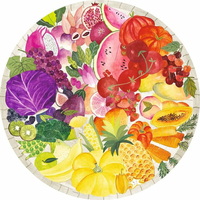 RAVENSBURGER Kulaté puzzle Kruh barev: Ovoce a zelenina 500 dílků