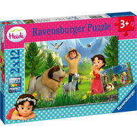 RAVENSBURGER Puzzle Heidi: Společný čas na horách 2x12 dílků