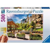 RAVENSBURGER Puzzle Lauterbrunnen, Švýcarsko XXL 500 dílků