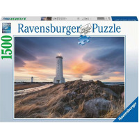 RAVENSBURGER Puzzle Magická atmosféra nad majákem Akranes, Island 1500 dílků
