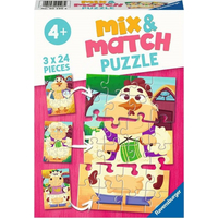 RAVENSBURGER Puzzle Mix&Match: Moji přátelé z farmy 3x24 dílků