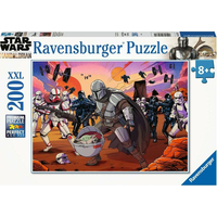 RAVENSBURGER Puzzle Star Wars - Mandalorian: Tváří v tvář XXL 200 dílků