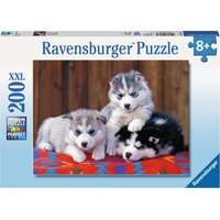 RAVENSBURGER Puzzle Štěňata husky XXL 200 dílků