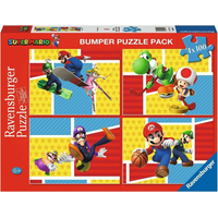 RAVENSBURGER Puzzle Super Mario 4x100 dílků