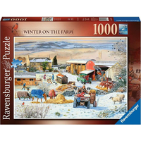 RAVENSBURGER Puzzle Zima na farmě 1000 dílků