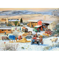 RAVENSBURGER Puzzle Zima na farmě 1000 dílků