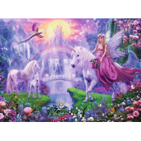RAVENSBURGER Svítící puzzle Magická noc jednorožců XXL 200 dílků