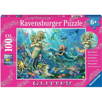 RAVENSBURGER Třpytivé puzzle Podmořské krásky XXL 100 dílků