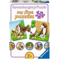 RAVENSBURGER Moje první puzzle Zvířecí rodiny 9x2 dílků