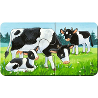 RAVENSBURGER Moje první puzzle Zvířecí rodiny 9x2 dílků