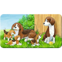 RAVENSBURGER Moje první puzzle Zvířecí rodiny 9x2 dílků