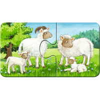 RAVENSBURGER Moje první puzzle Zvířecí rodiny 9x2 dílků