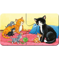 RAVENSBURGER Moje první puzzle Zvířecí rodiny 9x2 dílků