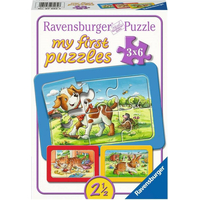 RAVENSBURGER Moje první puzzle Zvířecí kamarádi 3x6 dílků