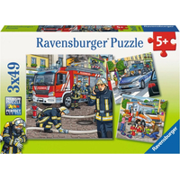 RAVENSBURGER Puzzle Záchranáři 3x49 dílků